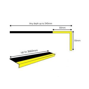 Heavy Duty Black Anti Slip Stair Tread Cover For Stairways