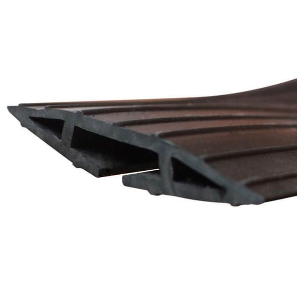 Heavy Duty Black Rubber Floor Cable Protector Wires Safety Cover - Image 5