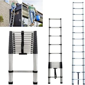 Aluminium Heavy Duty Telescopic Straight Ladder for Safe Climbing